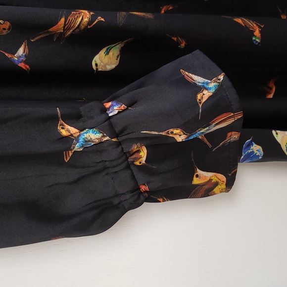 La Fee Maraboutee Bird print dress France ,Made in Italy Sz.EU 38/US 6 - Picture 6 of 11